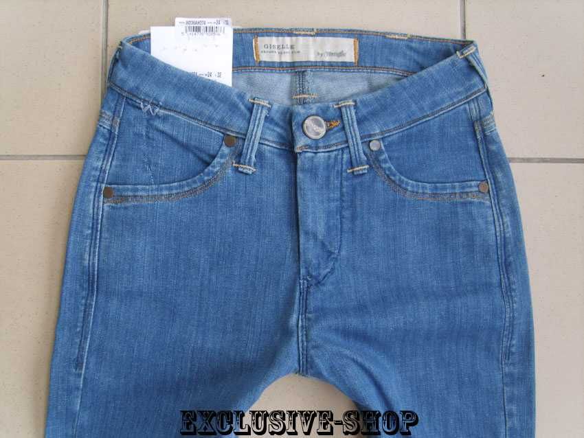 Wrangler Giselle spodnie damskie jeansy W25 L32 pas 66 cm