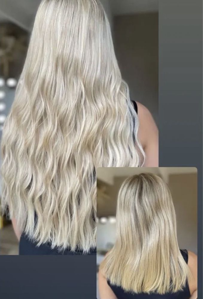 Przedłużenie włosów modelki