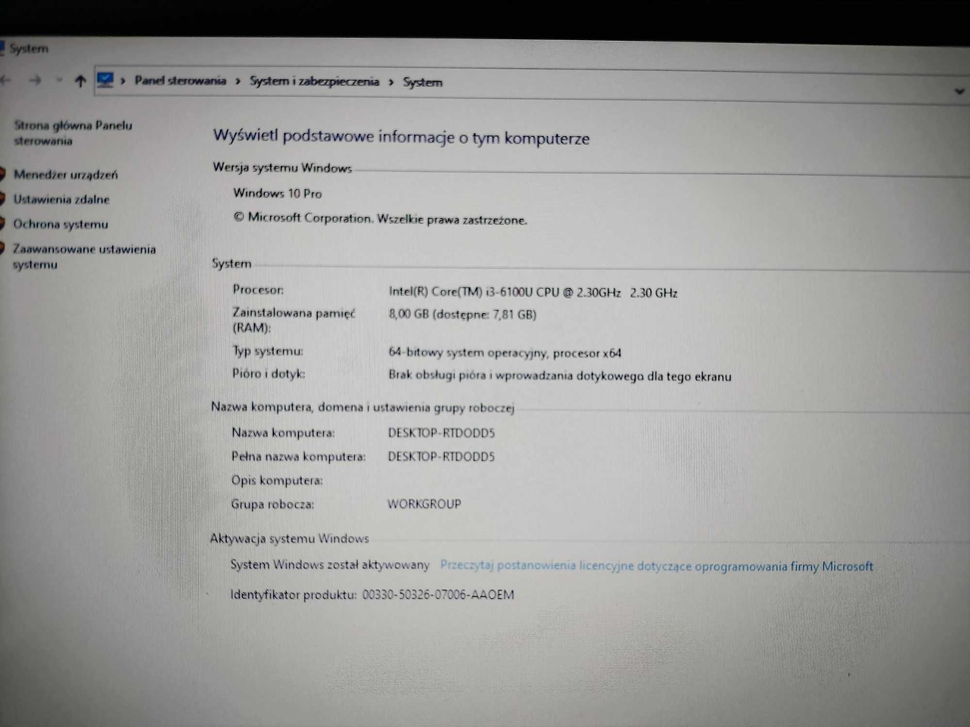 Dell Latitude E5470 i3-6100U 8GB 250GB Windows 10 Home 2,3 GHZ ładny