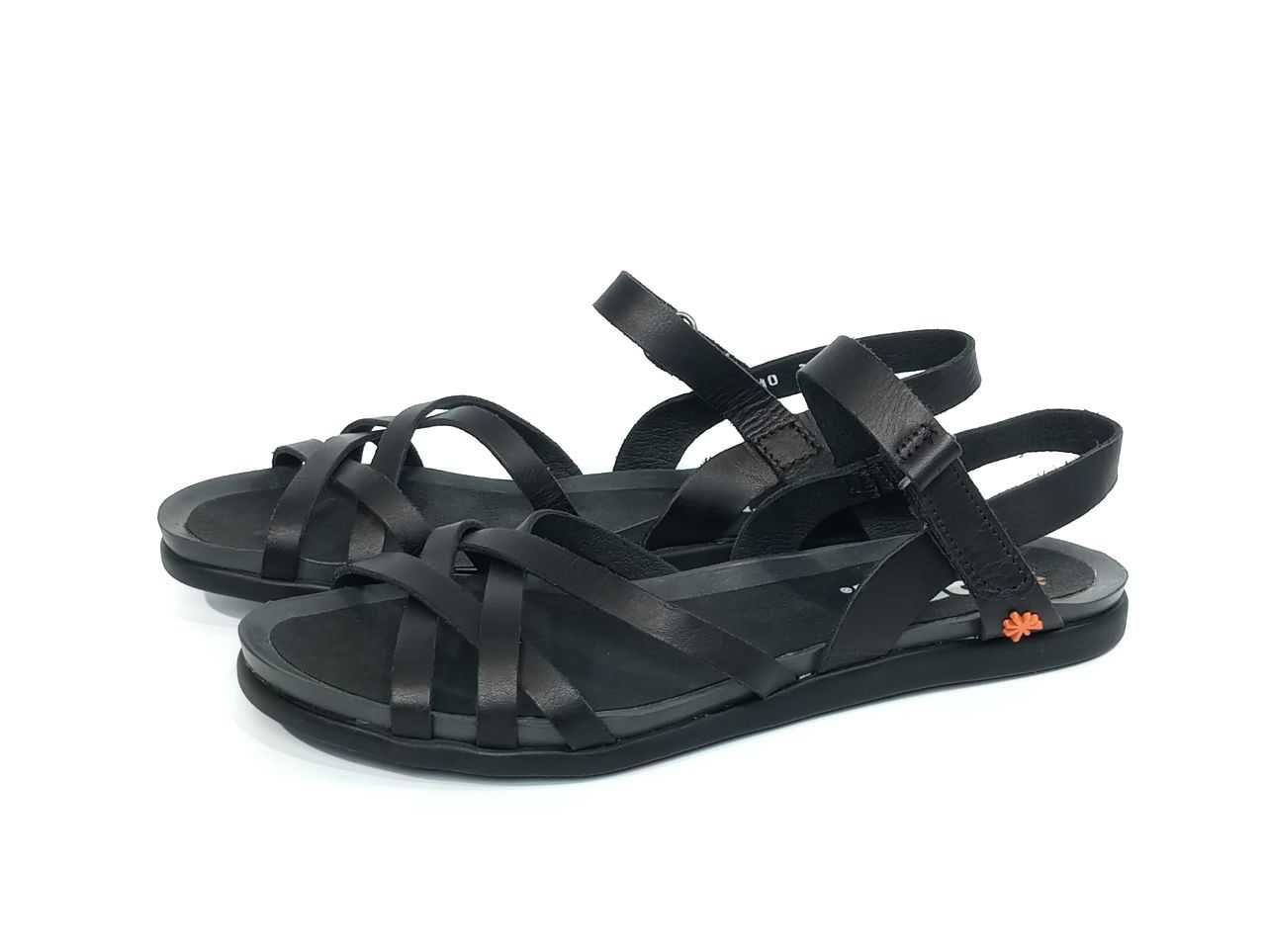 Кожаные женские сандалии ART Sandals 1810 Larissa Black Оригинал