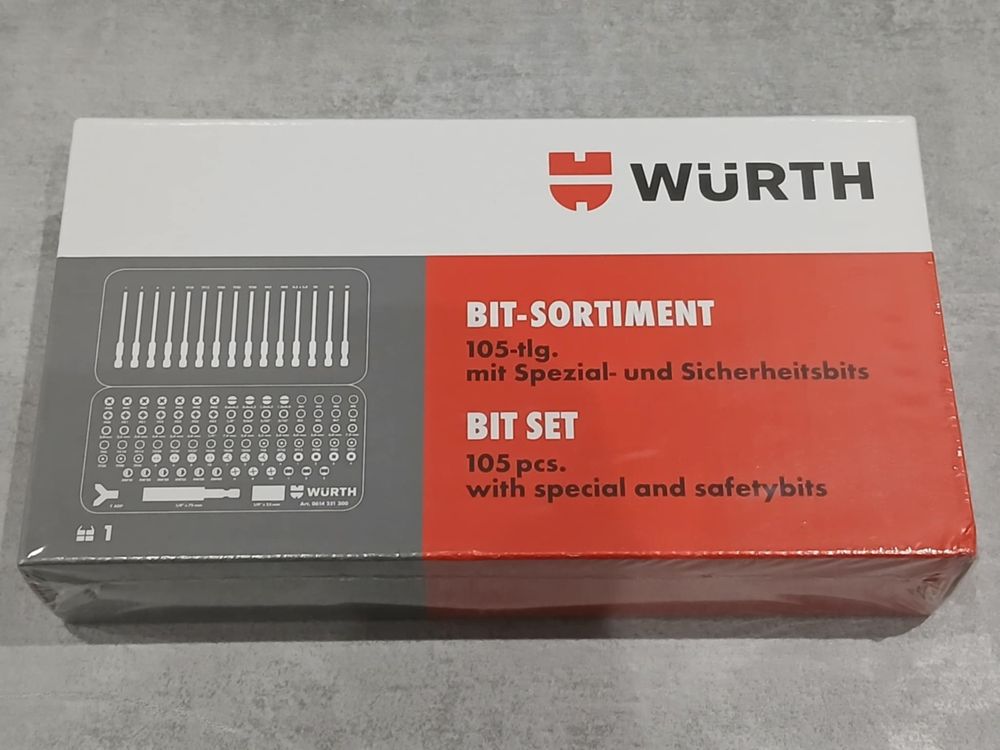 Wurth zestaw bitów 1/4 105 elementów