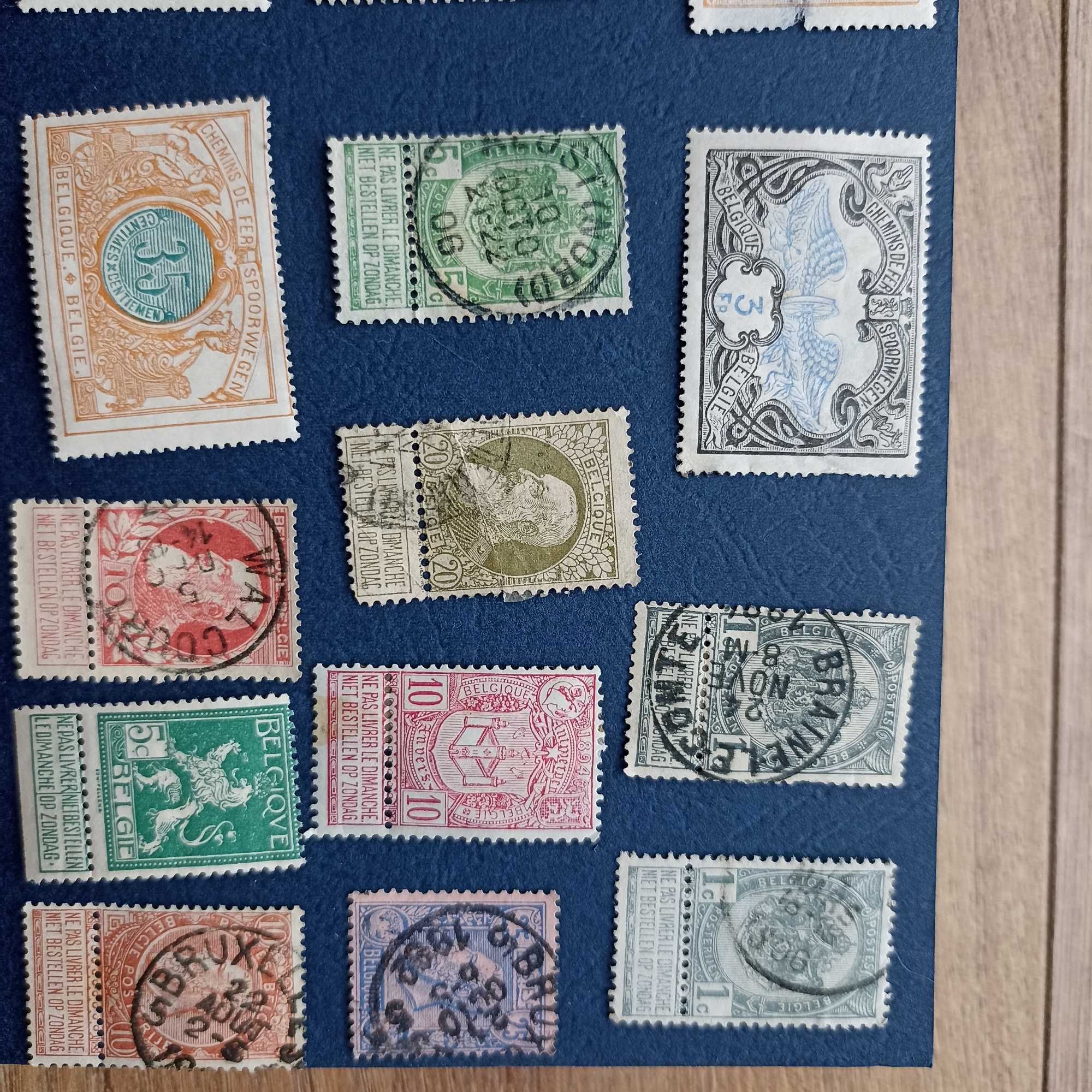 Kolekcja pocztowych znaczków belgijskich