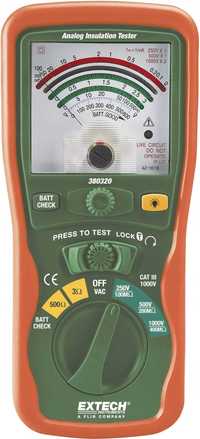 Tester izolacji Extech 380320, 1000/250/500 V