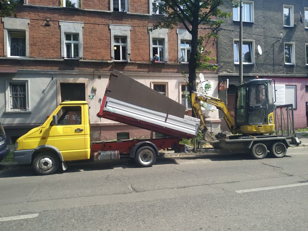 Usługi minikoparka koparka wywrotka wiertnica transport