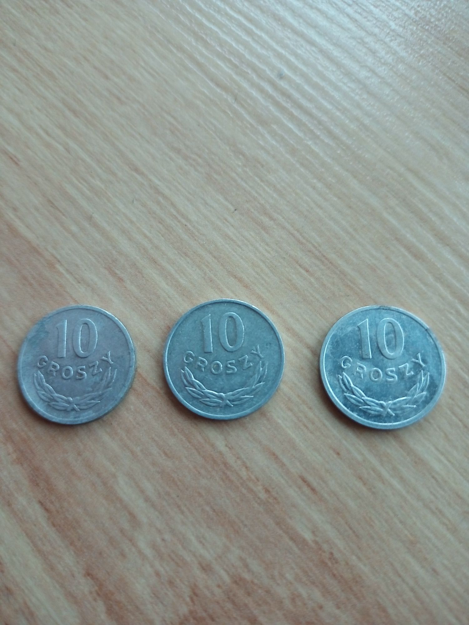 Monety 10 groszy z 1966 . 1977 . 1979 ze znakiem mennicy