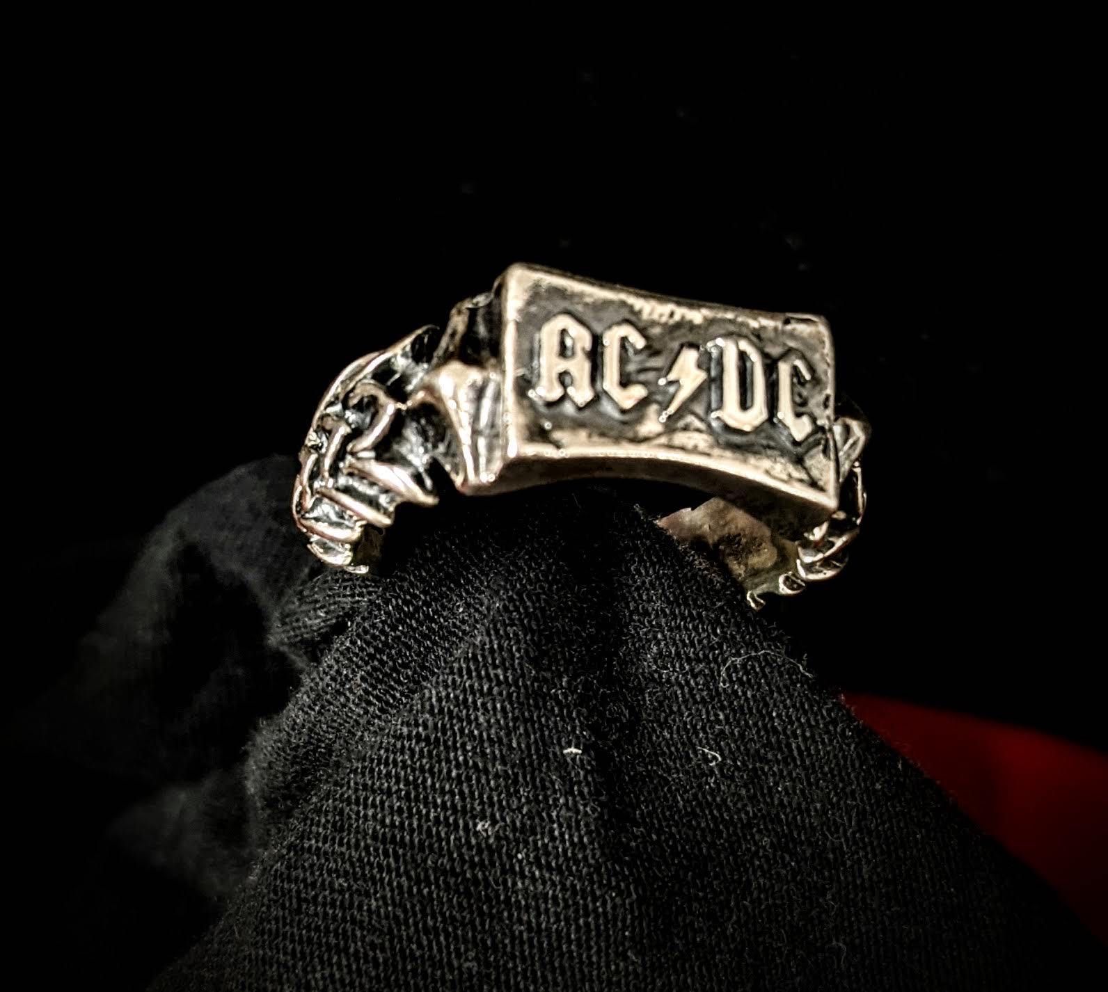 AC#DC mèski  sygnet srebrny 925”