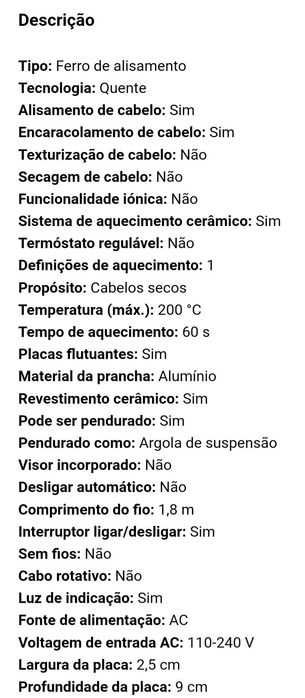 Alisador de cabelo Rowenta