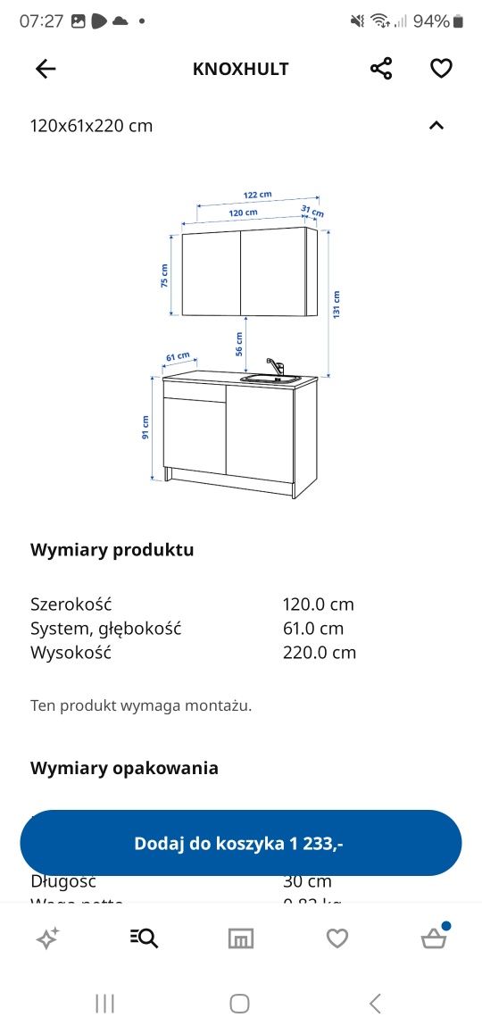 Szafki kuchenne KNOXHULT meble kuchenne