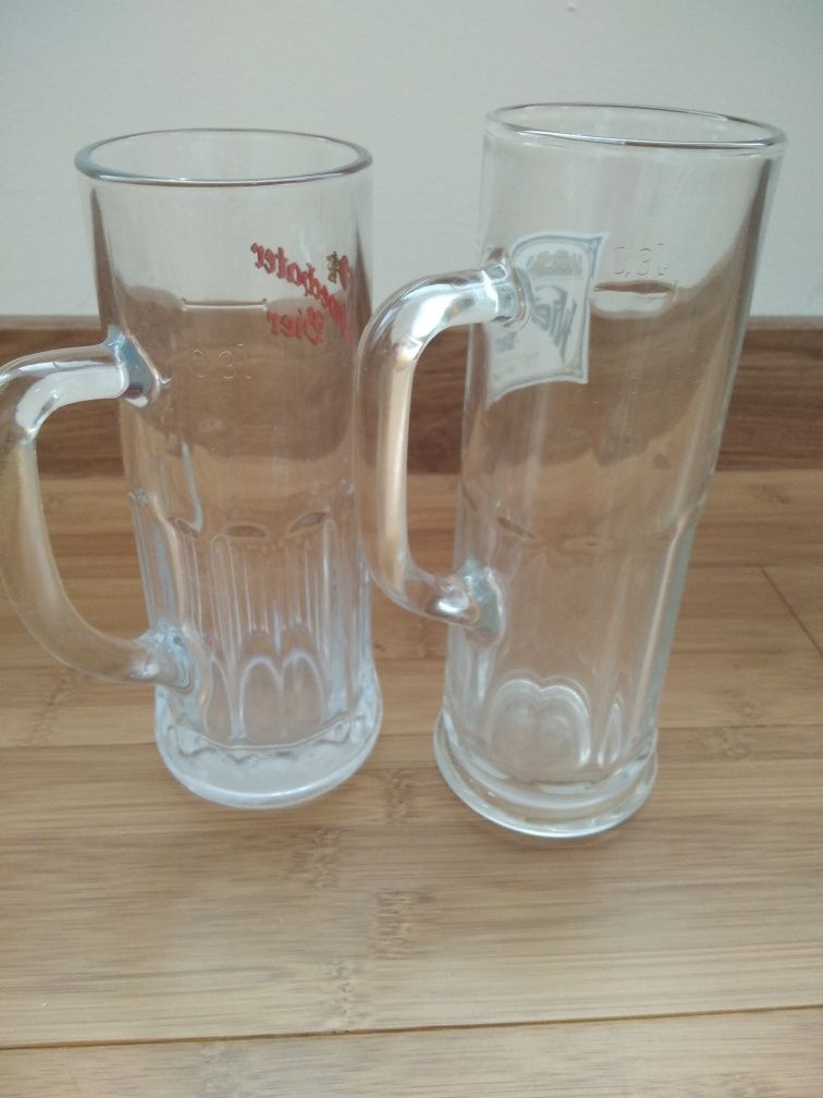 2 kufle do piwa Schwechater, Wieselberger Bier