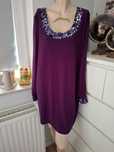 46 XXXL Wallis Petite fioletowa sukienka cekiny wieczorowa imprezowa