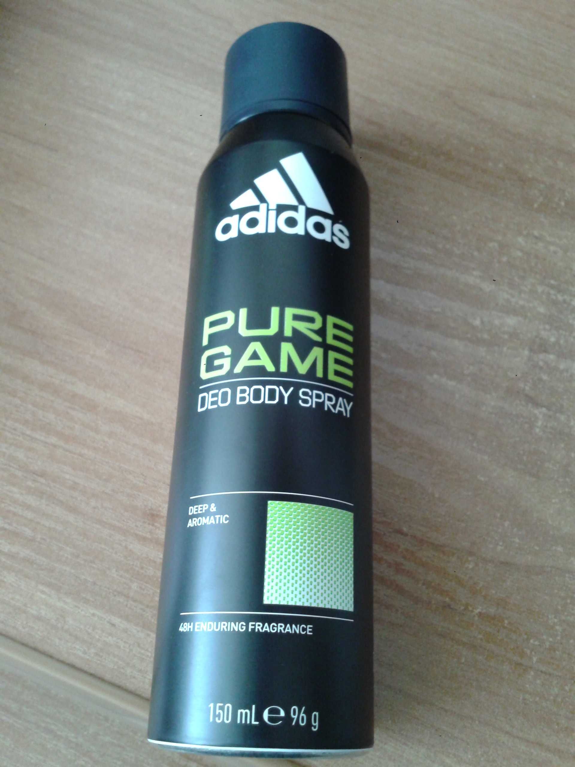 NOWY ADIDAS, Pure Game , dezodorant 150 ml + Żel pod prysznic 400ml