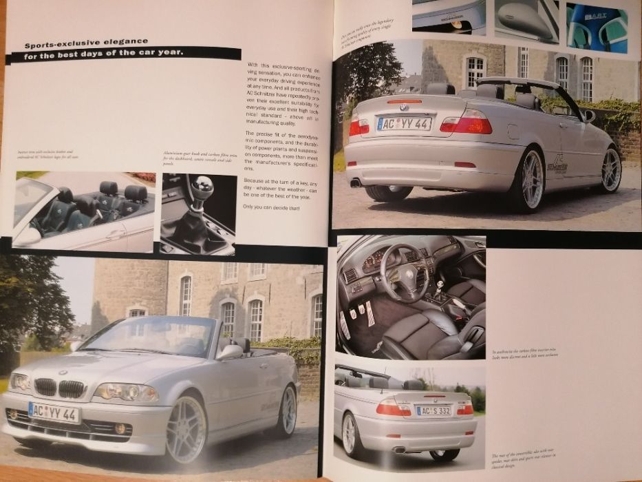 Prospekt BMW E46 3 ACS3 Schnitzer Sedan,Cabrio Touring.