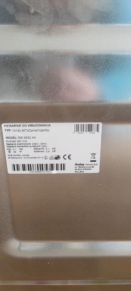 Piekarnik Amica EBI 8562 AA