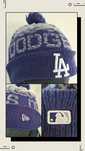 Czapka LA Dodgers New Era. Granatowa. Zimowa z pomponem