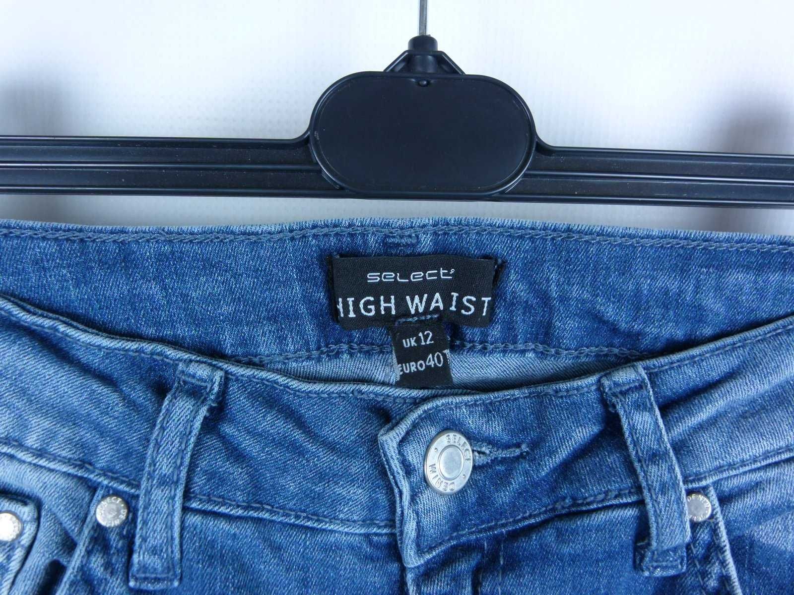 Select High Waist spodnie dżins dziury 12 / 40