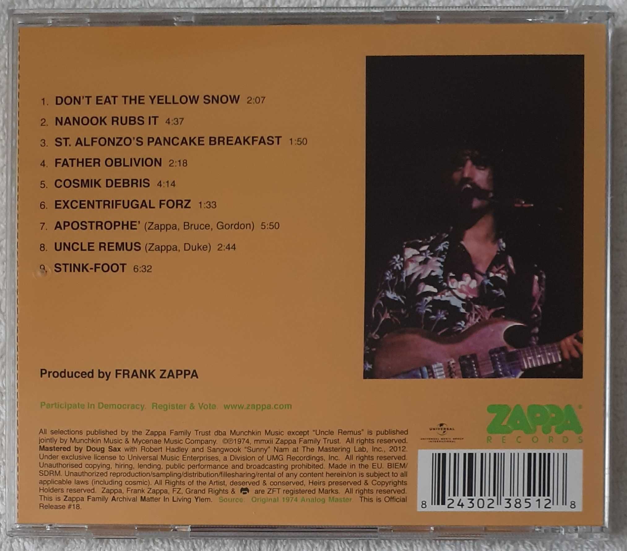 Frank Zappa – Apostrophe (') (CD, Album, Reissue, Remastered)