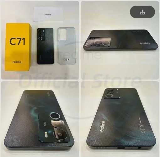 Realme C71, Unisoc 7520, 120Hz, IPS, 8/256Gb, 6300mA, 45W, NFC+ чохол
