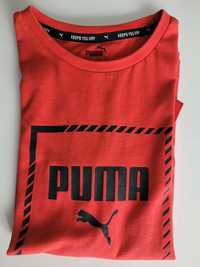 Koszulka T-shirt chłopięcy PUMA r. 152 czerwona stan bardzo dobry