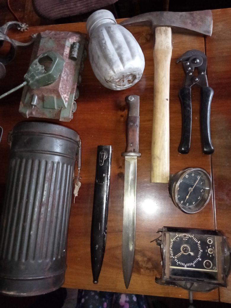 Stary Czołg metalowy zabawka dla dzieci z PRL Rudy 102 i in. WH SS LW
