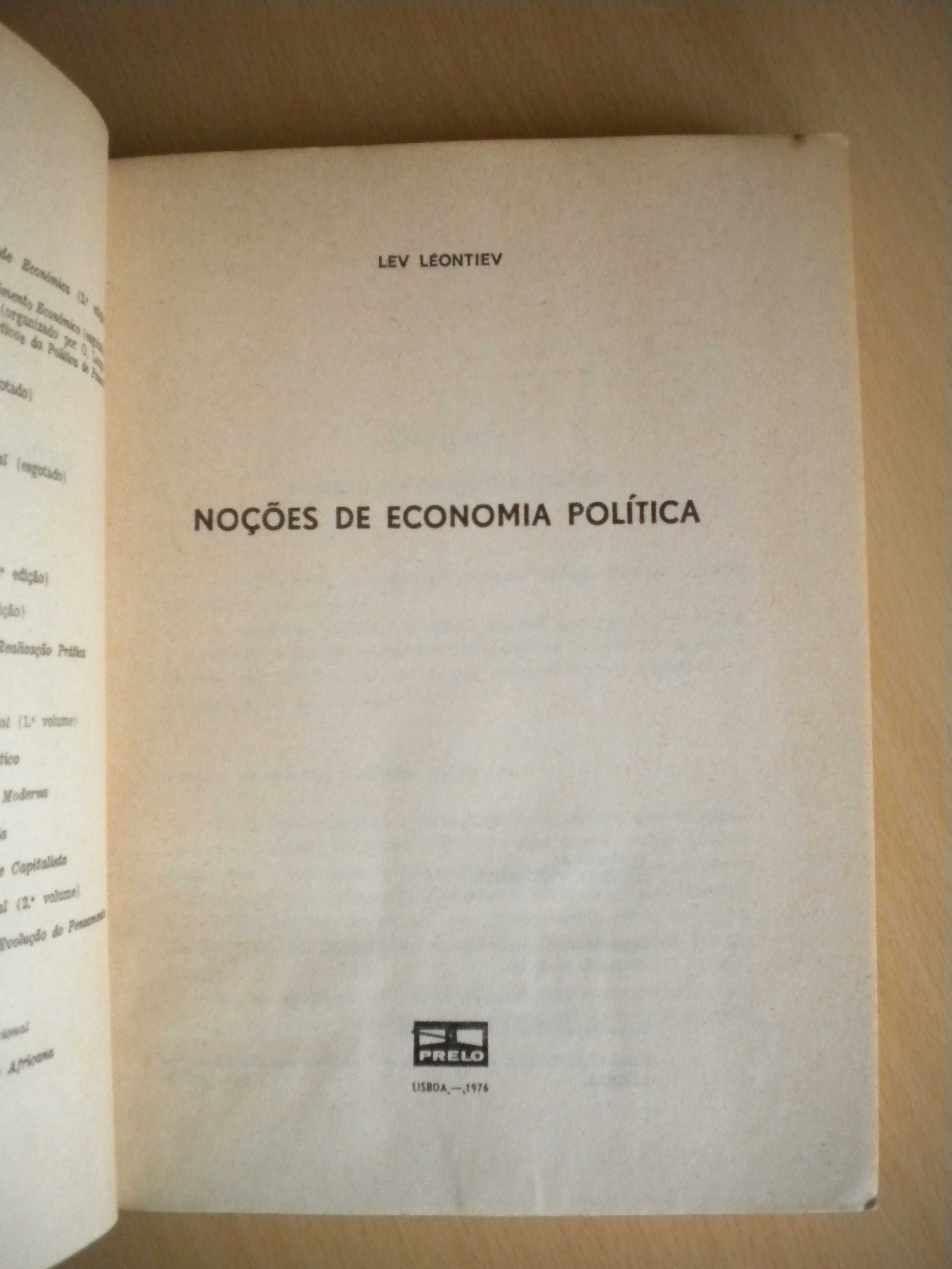 Noções de economia política de Lev Léontiev