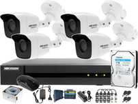 Zestaw 4 kamer HIKVISION bdb jakość 4,6,8,16 kamery montaż monitoring