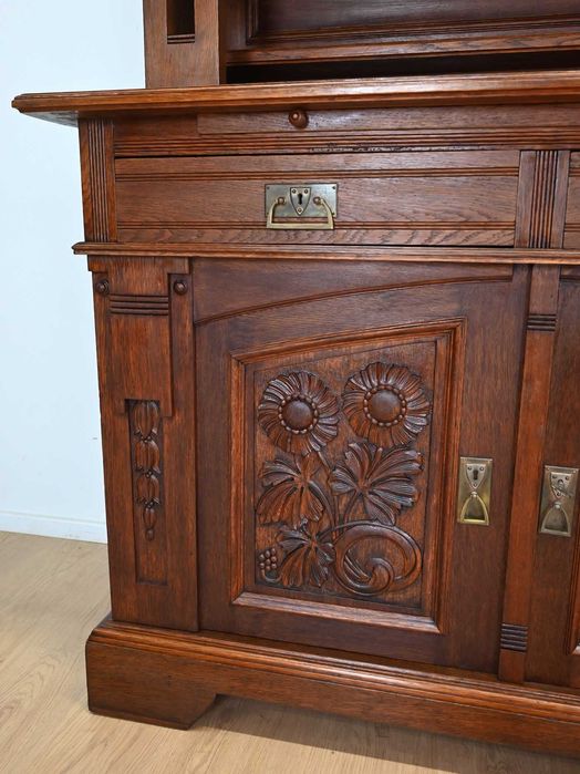 kredens secesyjny z witrażem 103004