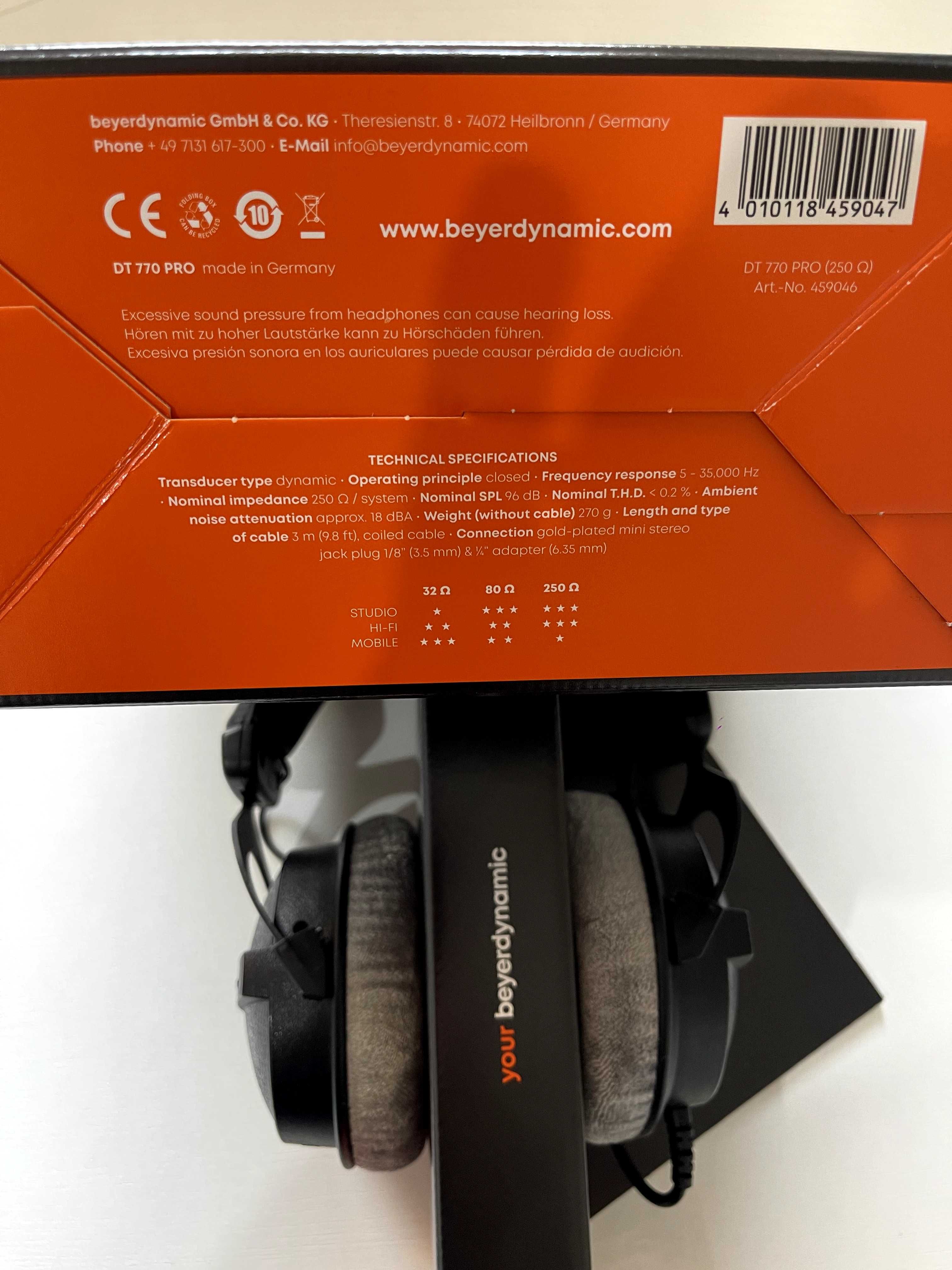 Продам нові навушники Beyerdynamic DT 770 PRO 250 OHM