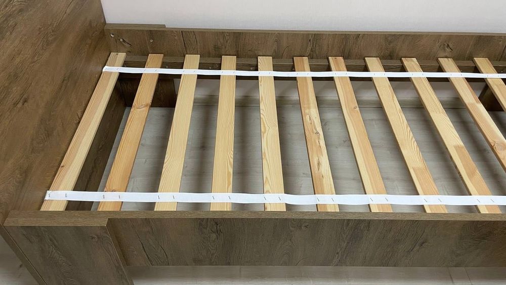 Ліжко VEDDE 90х200 см. Колір - дикий темний дуб. Матрац DREAM ZONE