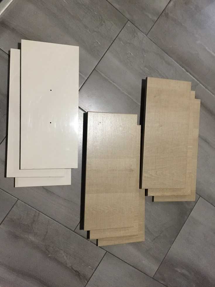 fronty meblowe 6x imitacja drewna i 3x krem MDF