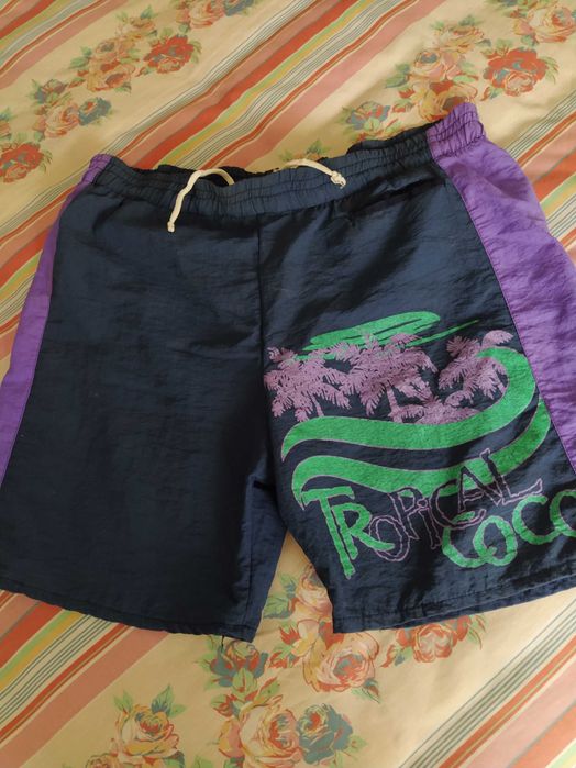 Calção banho para homem Tropical Coco tamanho L