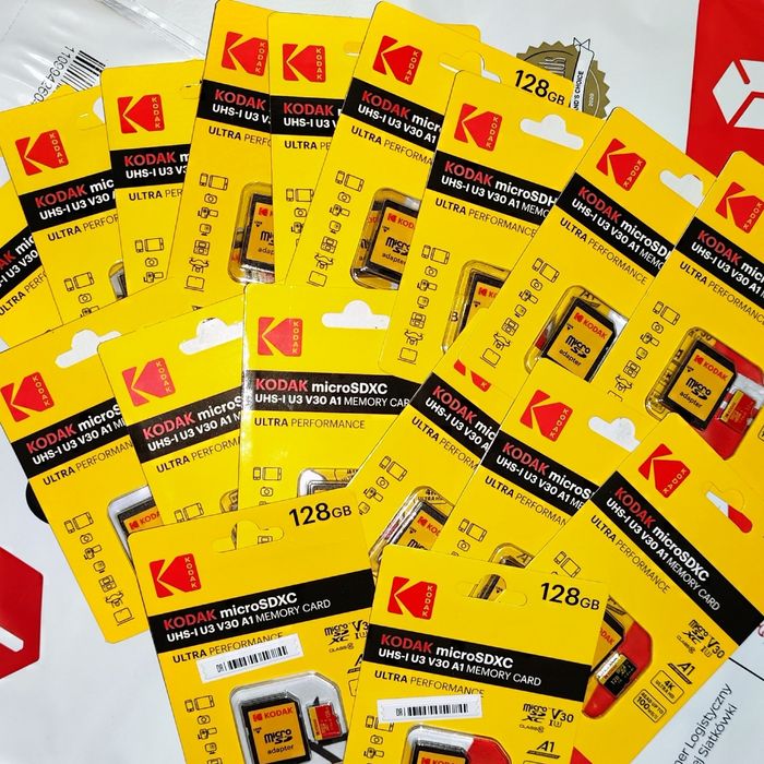 Karta pamięci KODAK 128GB MicroSD C10 V30 U3 A1 4K PREMIUM Chip 100mb/