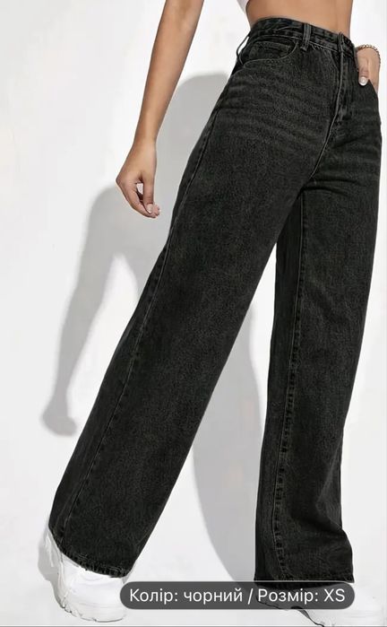 Джинси чорні прямі