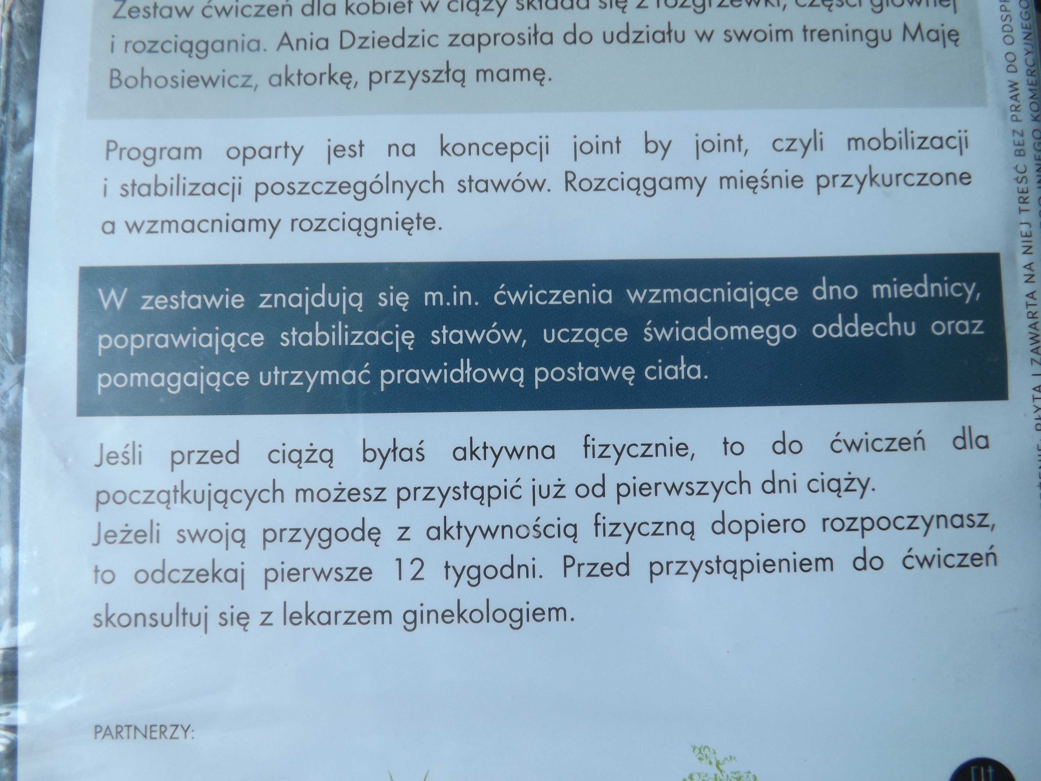 Aktywna w ciąży zestaw ćwiczeń na dvd