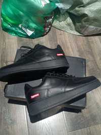 Nike air force 1 ×supreme Men's Cool Black Sneakers Size 42