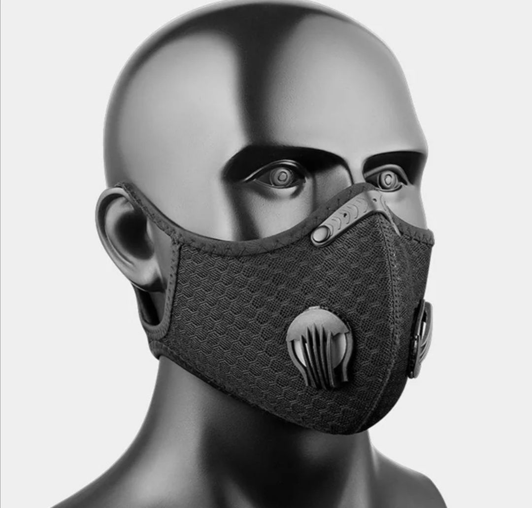 Maska antywirusowa i antysmogowa, FFP3 N99 kolor-czarny-srebrny