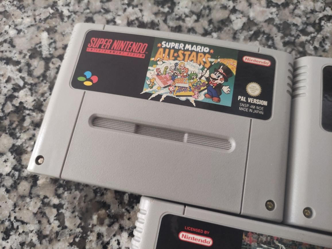 Lote de 3 jogos para Nintendo SNES