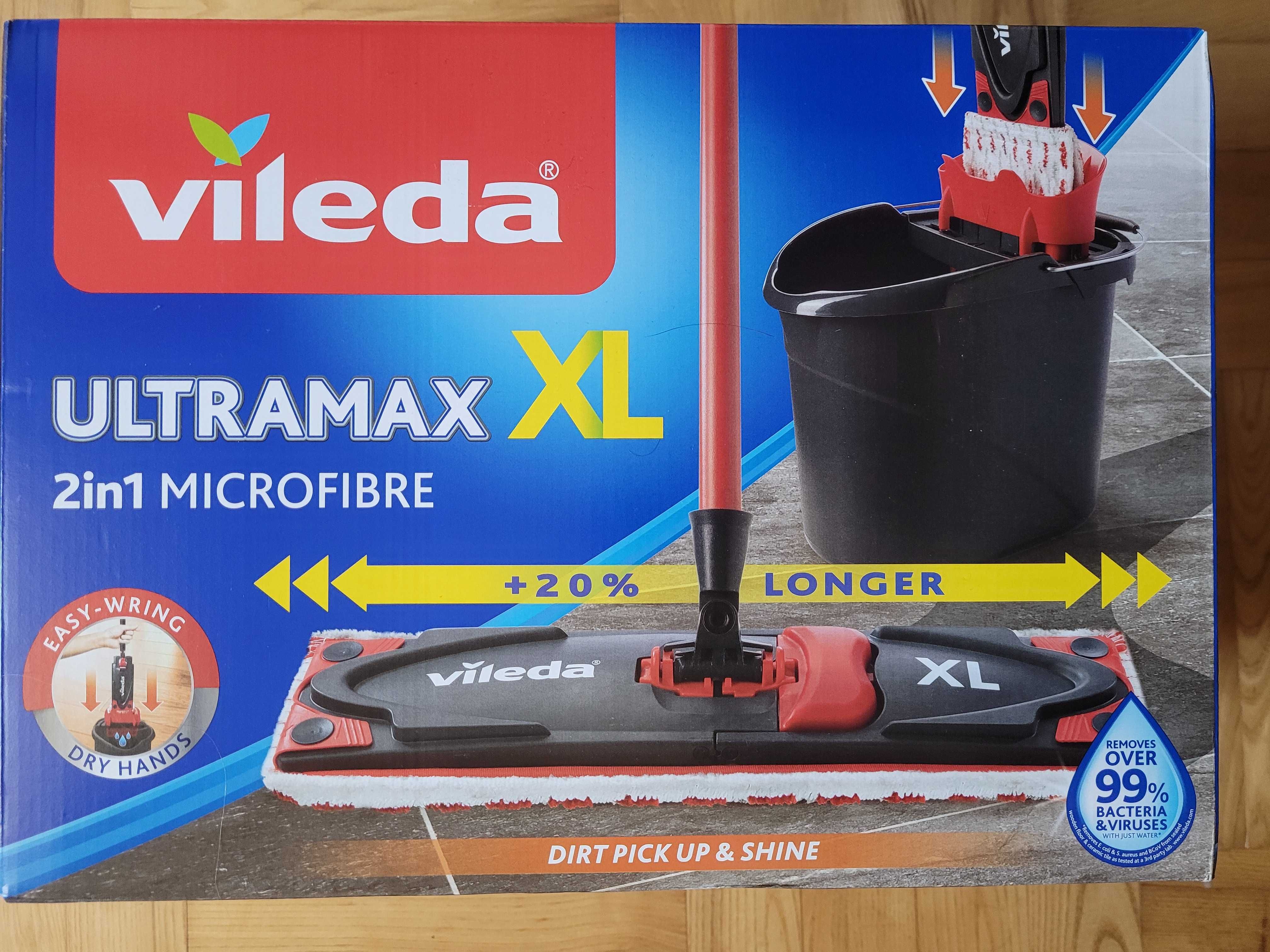 NOWY mop Vileda Ultramax XL BOX mop płaski+wiadro+wkład szybka wysyłka