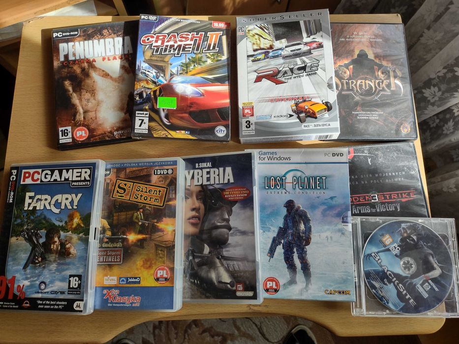 Zestaw 10 gier PC na płytach-Penumbra, Far Cry, SIlent Storm etc.