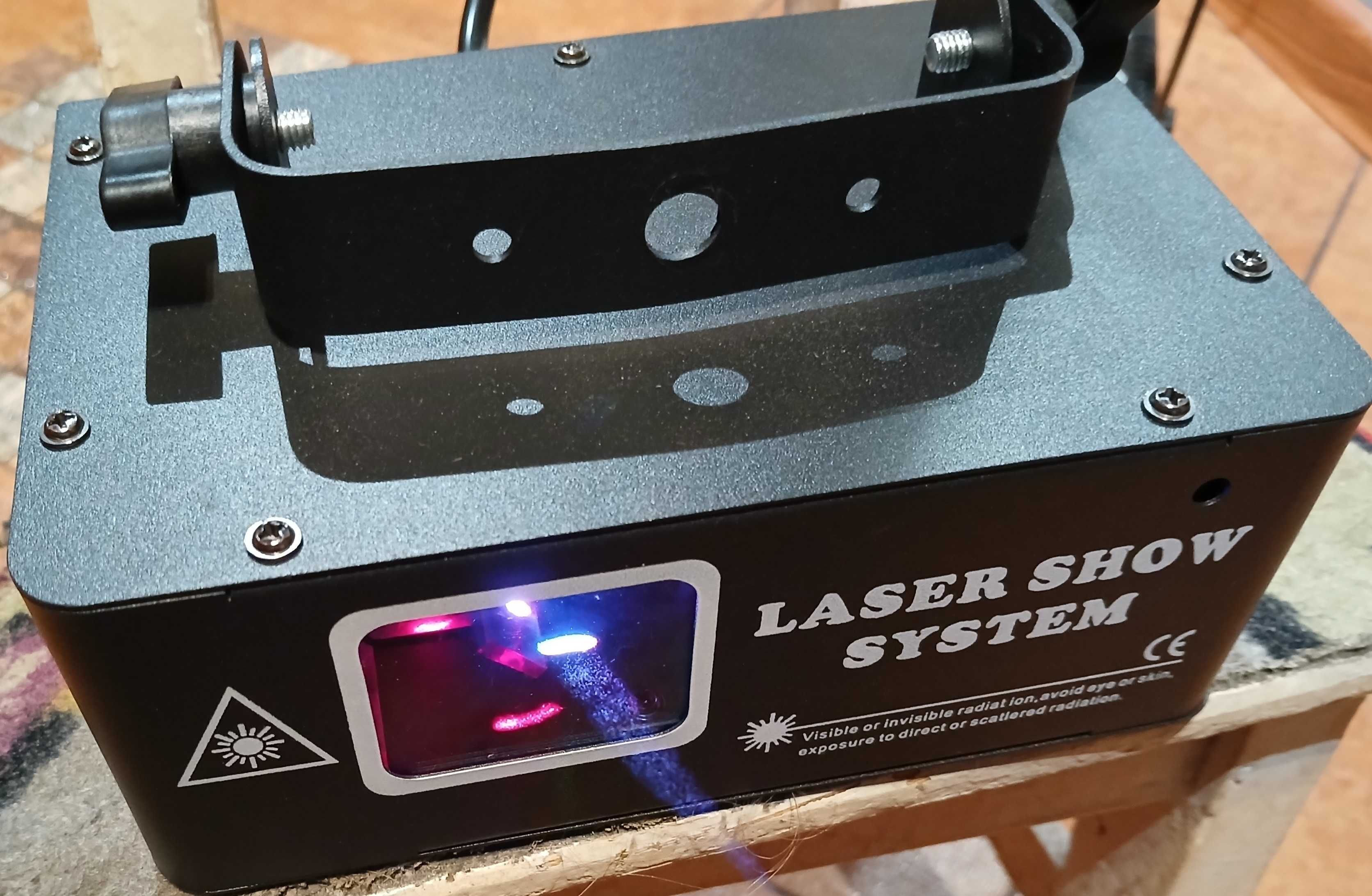Laser RGB dyskotekowy na imprezę party DMX, mikrofon