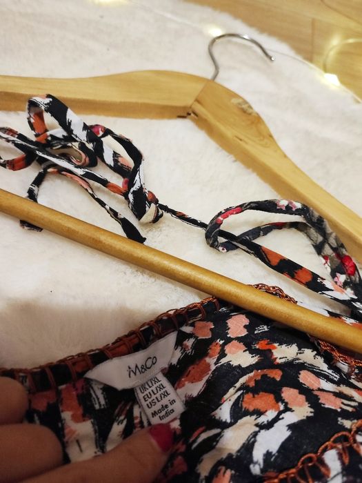 Panterkowa modna tunika sukienka damska plus size XL bawełna cotton