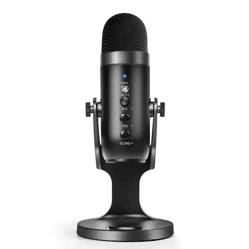 Микрофон mu900 USB конденсаторный в стиле Blue Yeti - Черный