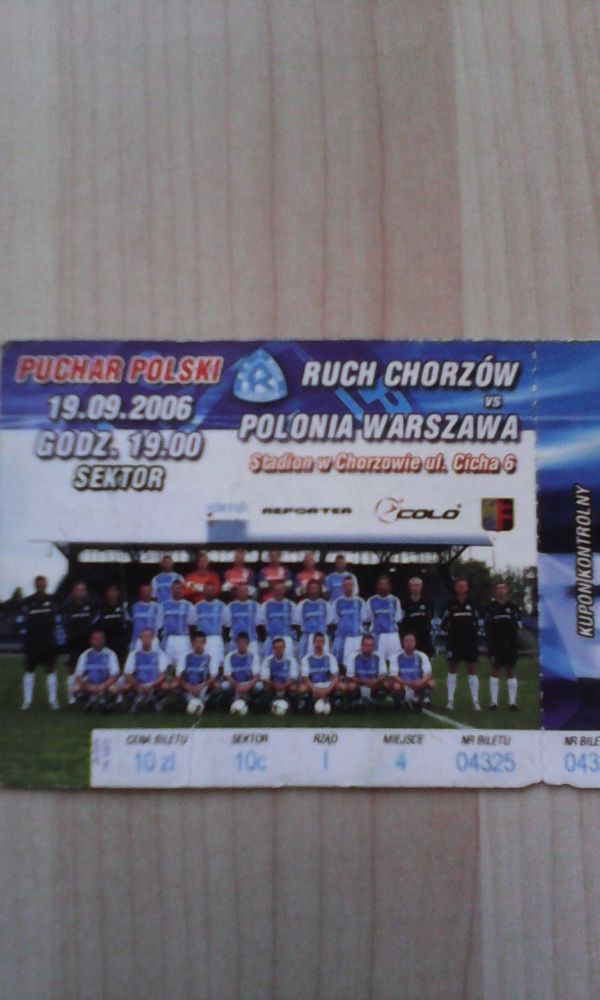 Puchar Polski Ruch Chorzów-Polonia Warszawa 19.09.2006