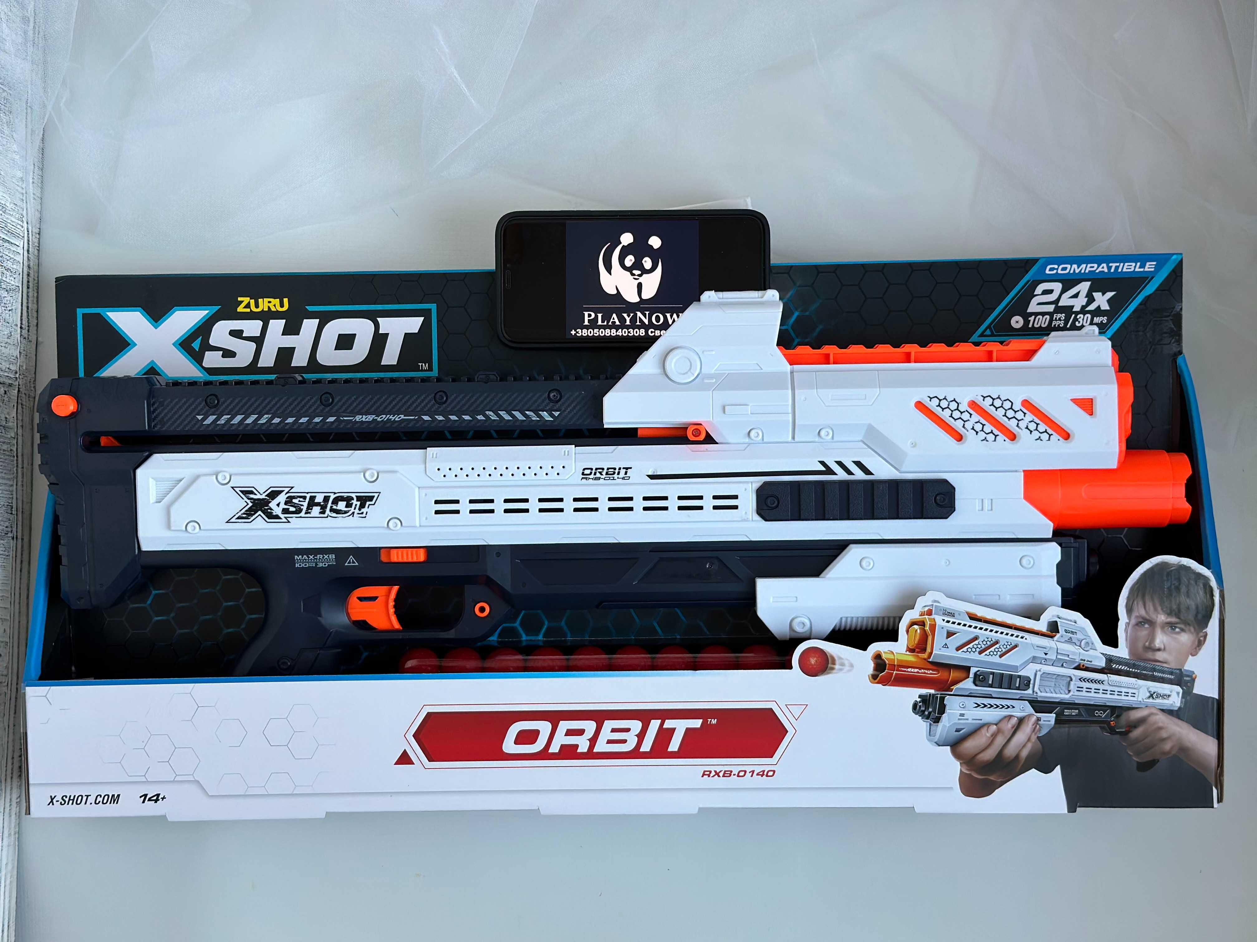 Детский Скорострельный бластер X-Shot Orbit, пистолет, автомат*