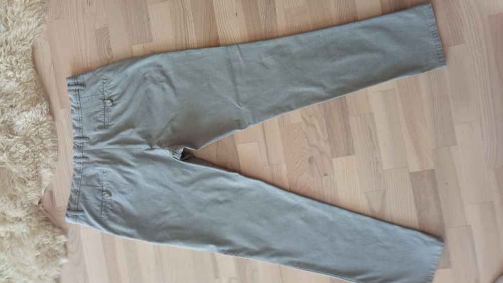 Eleganckie piękne szare wzorki spodnie Zara Man bawełniane wiskozowe