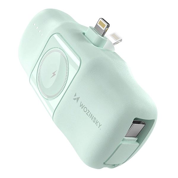 Mini powerbank Wozinsky WF16-YLS 5000mAh 15W Lightning z wbudowanym ka