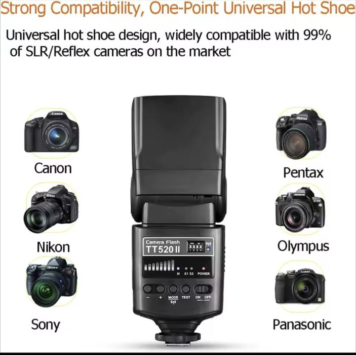 Godox TT520 II‼️і синхронізатор‼️ для Canon Sony Nikon