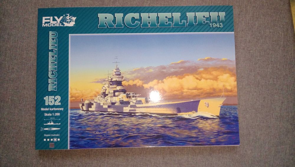 RICHELIEU 1: 200 model kartonowy z laserowo wycinanymi elementami