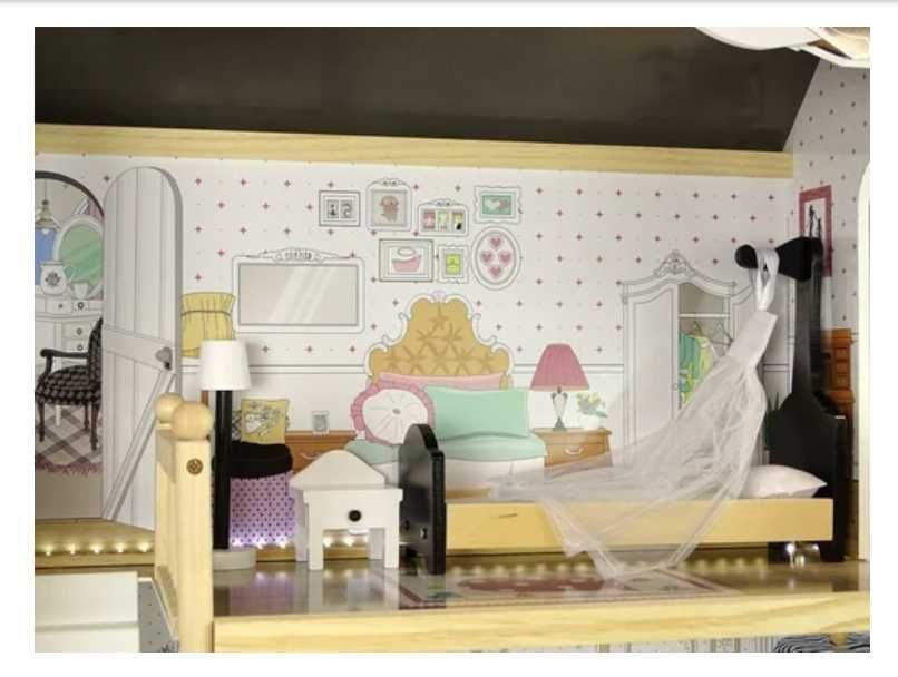 Domek dla lalek drewniana Willa Wioletta -Nowy