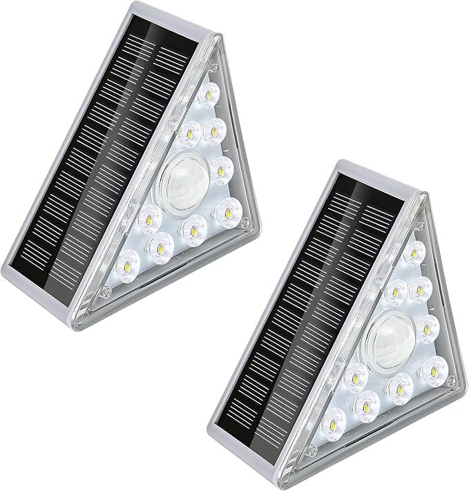Lampy solarne  na zewnątrz oświetlenie schodów z czujnik ruchu