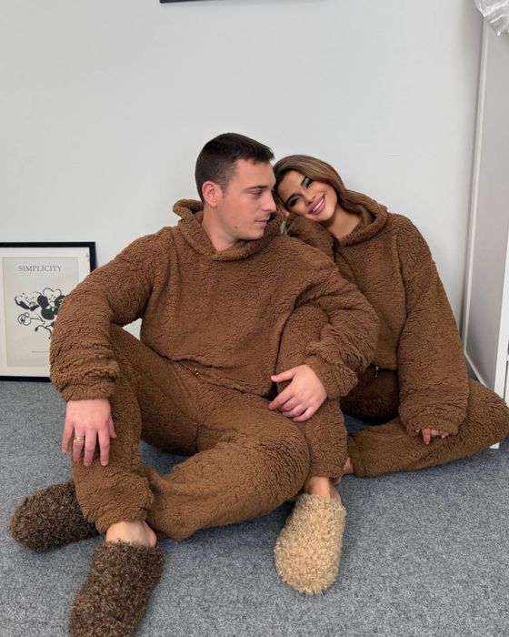 Тепла піжама жіноча/чоловіча махрова /пижыма махра унисекс